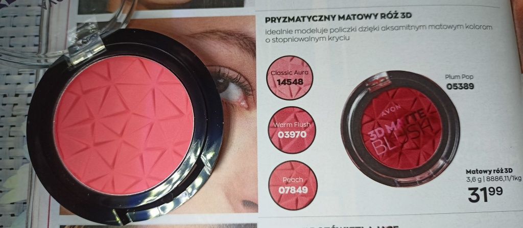 Róż do twarzy Avon peach