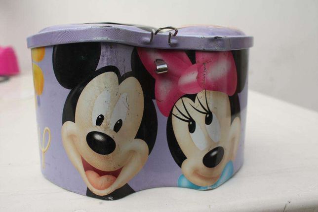 Mealheiro em latão, Mickey e Minnie, original da Disney