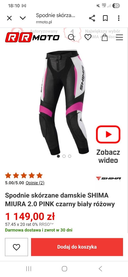 Spodnie motocyklowe damskie