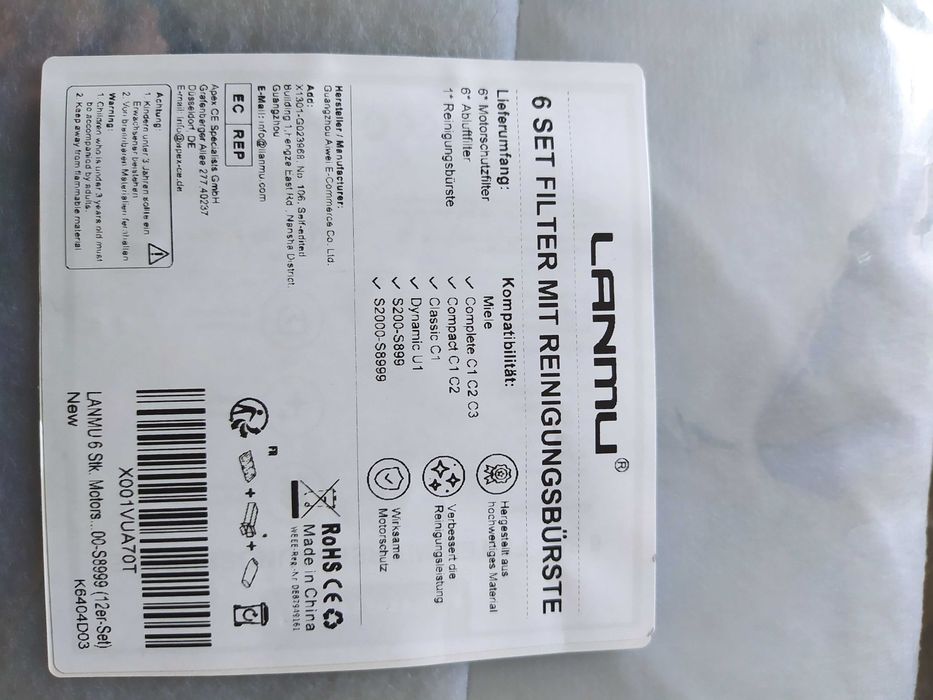 Zestaw filtrów 12szt. do odkurzacza Miele, plus szczotka