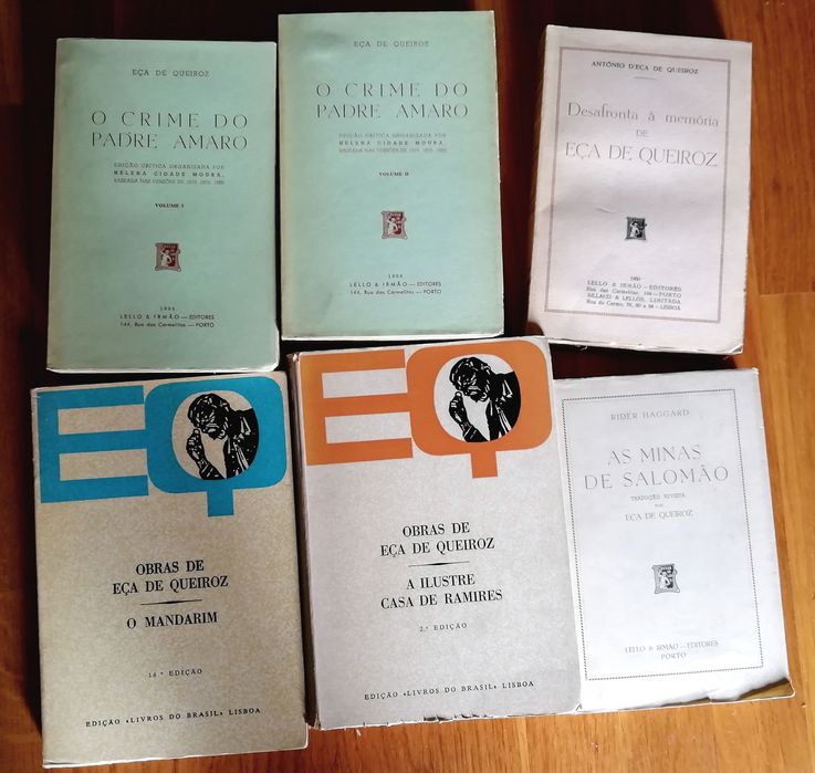 13 Livros Eça de Queiroz em bom estado. preço unitário 4 euros