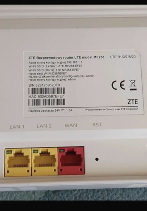 Router ZTE MF 258