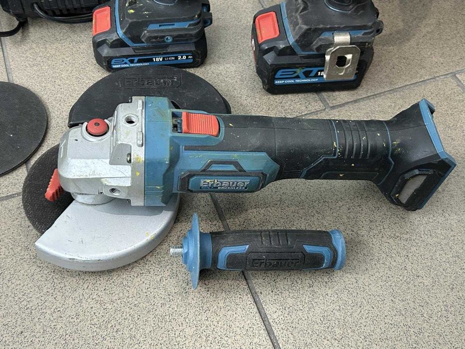 Zestaw narzędzi Erbauer Szlifierka 2x Wkrętarka Ładowarki