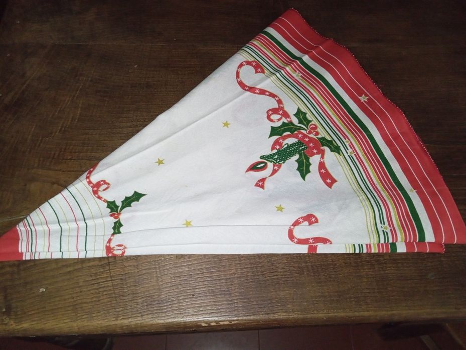 Toalha Mesa Redonda Natal Vintage