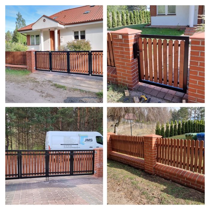 Ogrodzenie drewniane modrzew olcha panel drewniany płot sztacheta