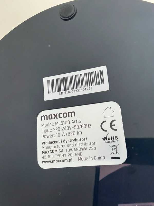 NOWA Lampka biurkowa Maxcom ML5100  szkolna NA BIURKO LED z zegarem