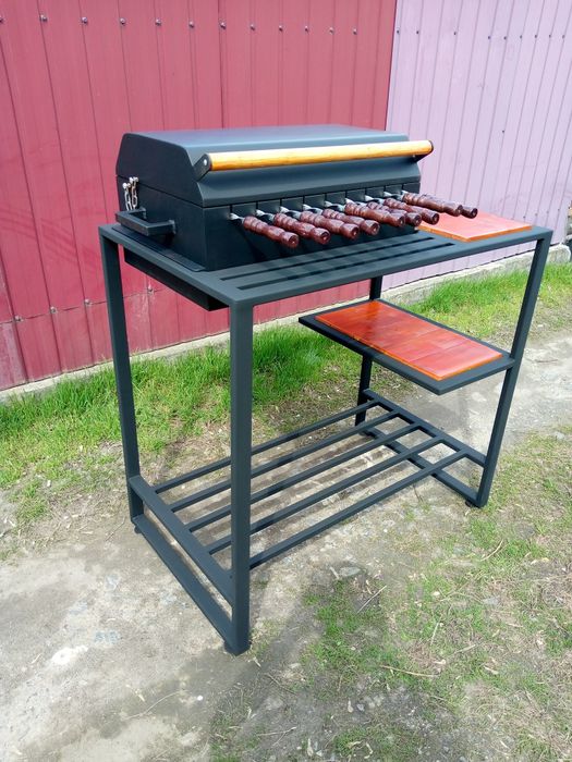 Мангал,гриль з шампурами та ришіткою