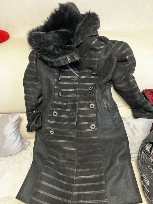 Дубленка натуральная с лисьим воротом