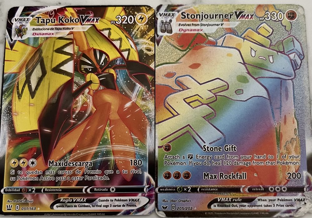 Cartas pokemon Lycanroc e Lucario