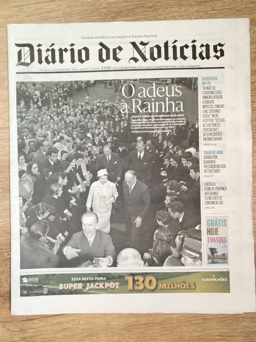 8 Jornais Morte Rainha Elizabeth II - Isabel II