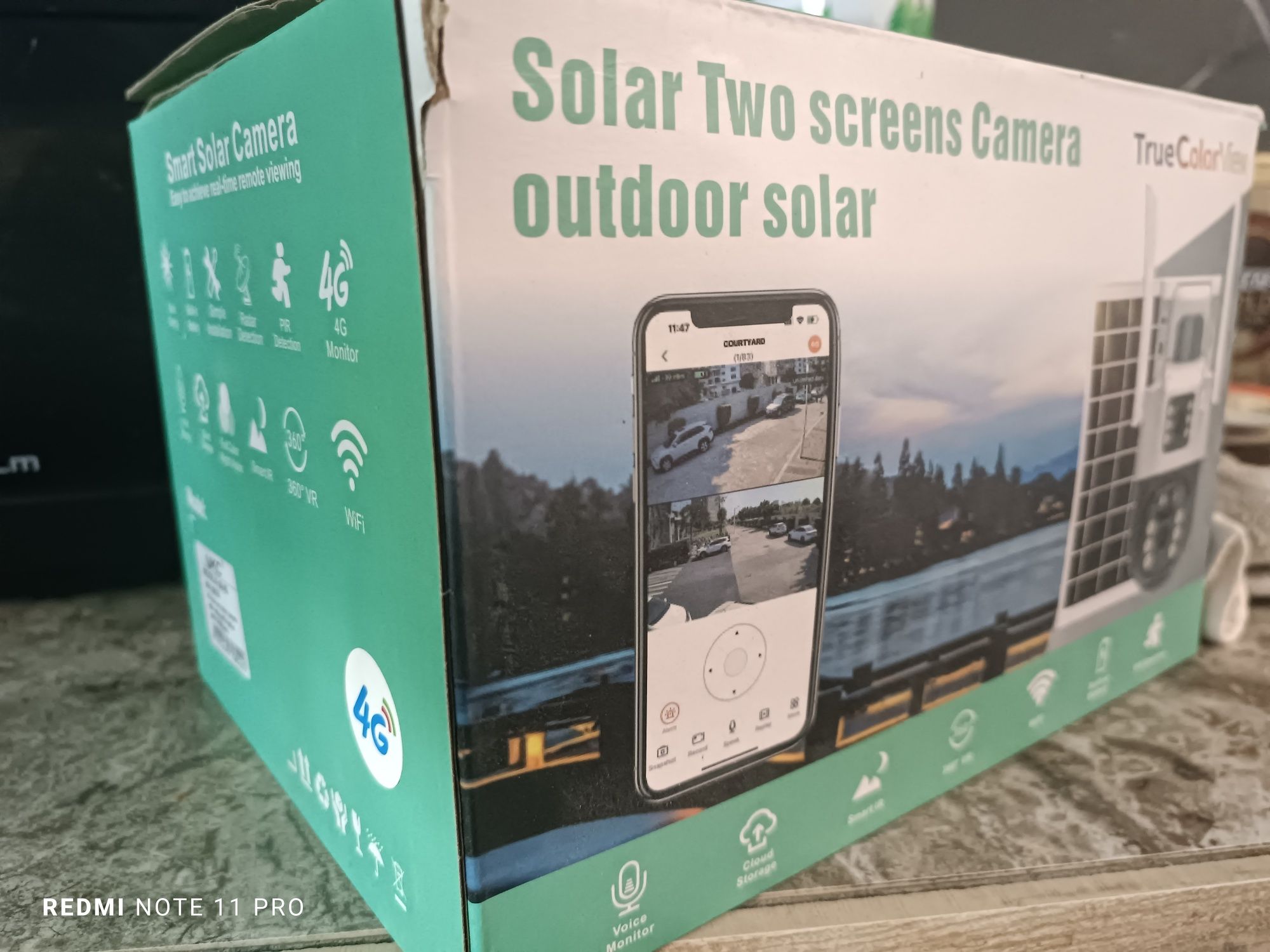 Solar fwo screens camera outdoor solar 4G
