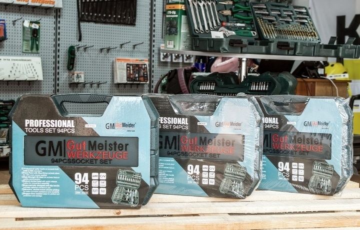 Набор инструментов головок ключей Gut Meister 94 шт инструмент Германя