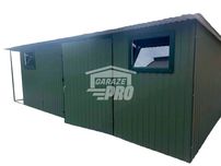 Domek ogrodowy schowek 5,5x4 wiata Brama - 2x okno rynny GP244