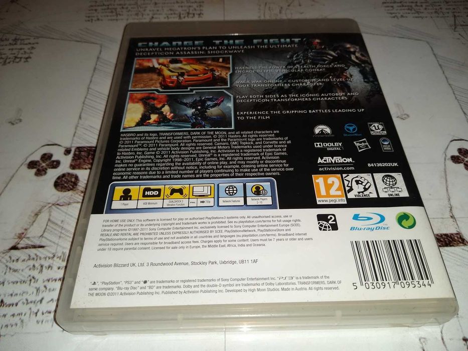 Transformers Dark Of The Moon Ps3 bez rys