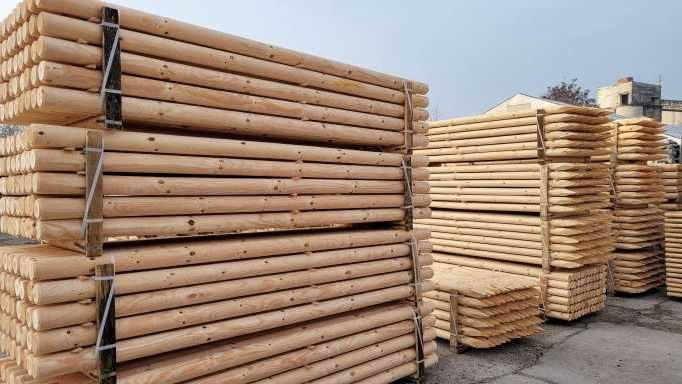 Pale sosnowe toczone, HUŚTAWKA HAMAK płot ogrodzenie Fi 10 3,00 m