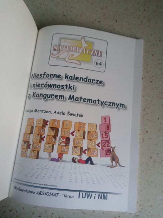 Książka niesforne kalendarze i nierównostki matematyka z kangurekiem