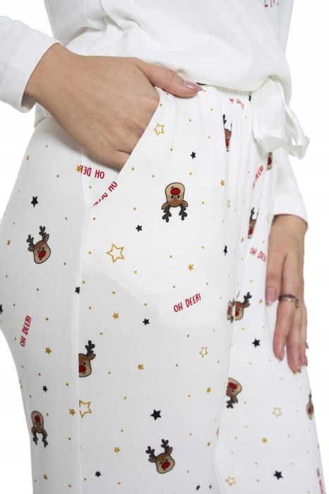 Milutla Piżama Damska Świąteczna Renifer 42 XL