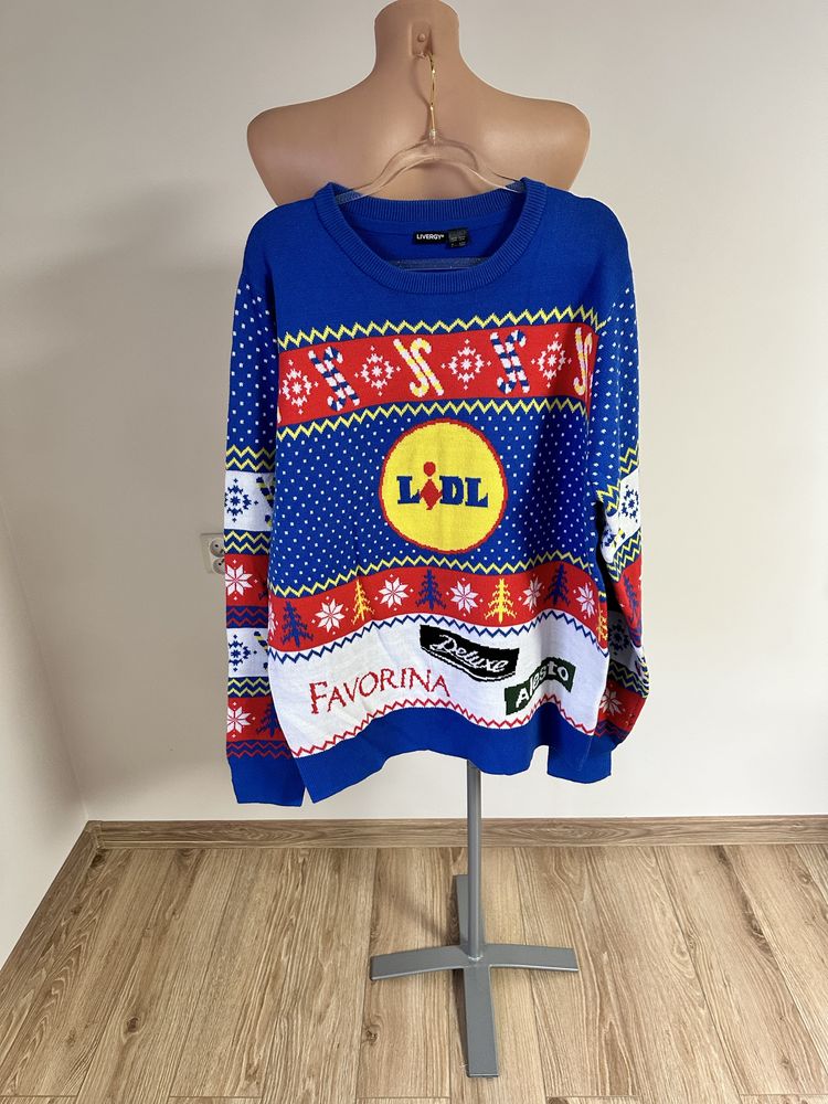 Sweterek swiąteczny rozmiar L livergy Lidl sesja święta christmas