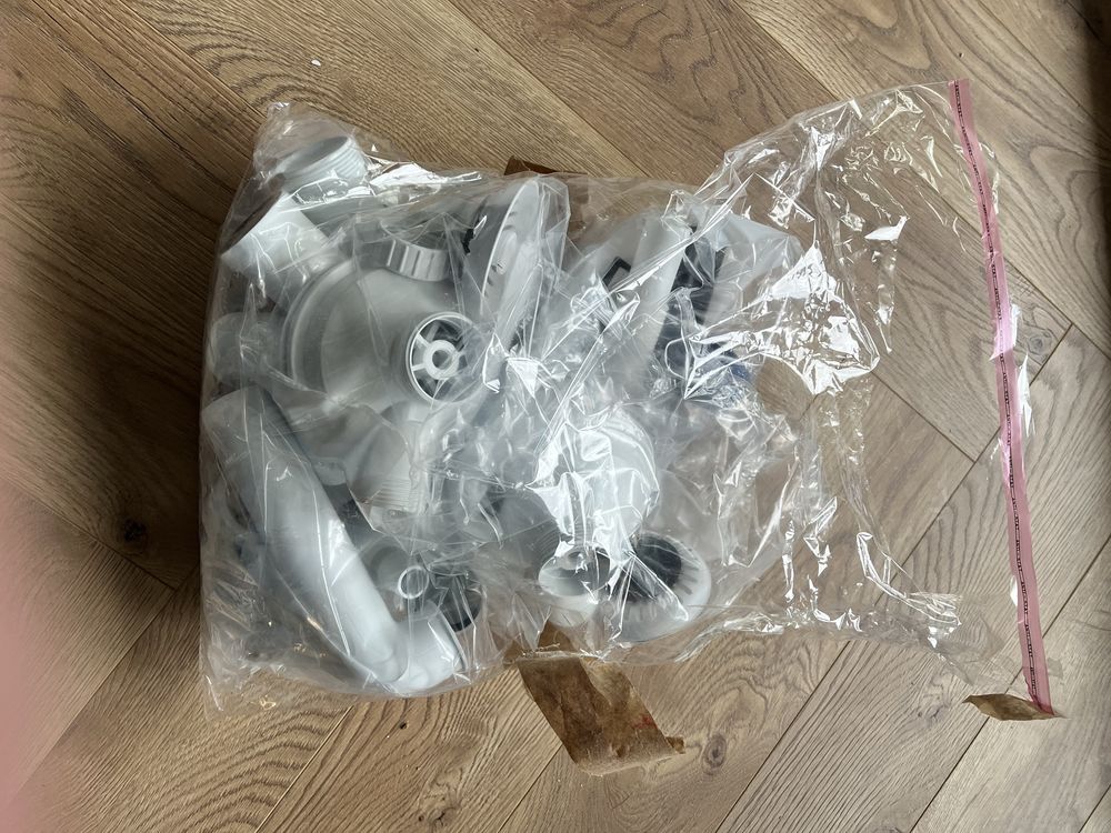 NOWY biały zlewozmywak granitowy dwukomorowy Agate 80 Clone + syfon