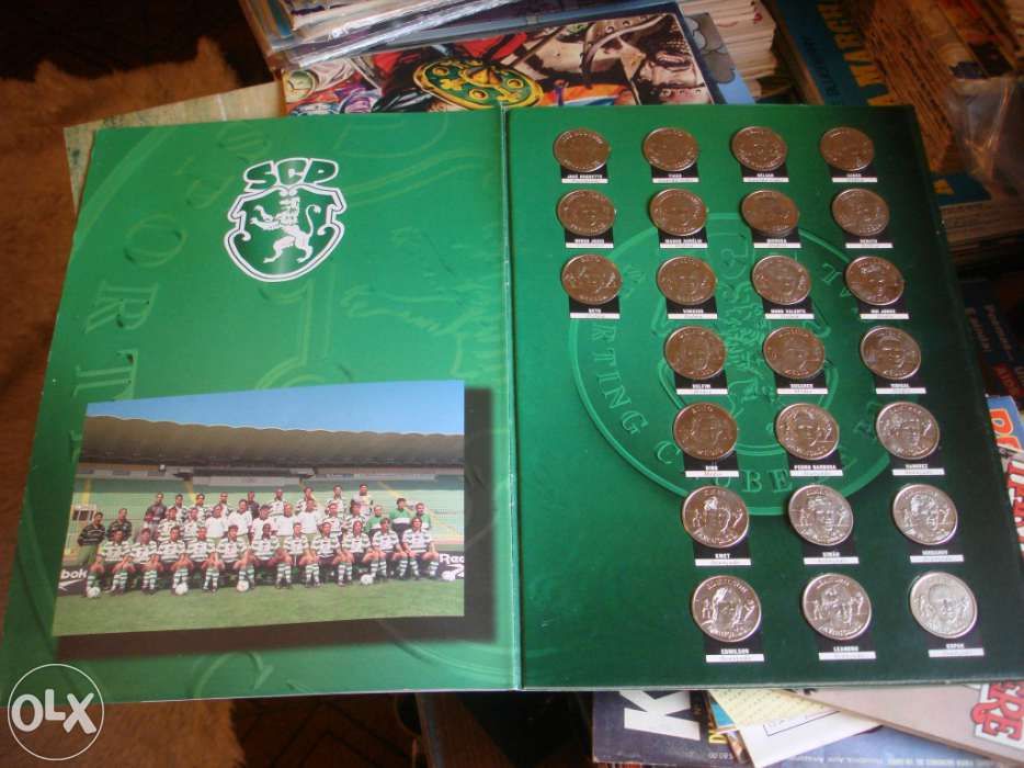 Vendo medalhas ( moedas) do sporting ,Benfica e Porto do jornal record