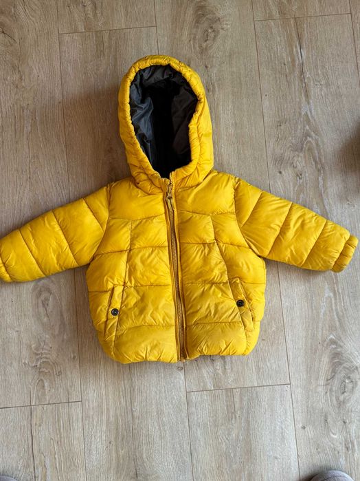 Zara kurtka zimowa puchowa pikowana gruba ciepla 80 9/12