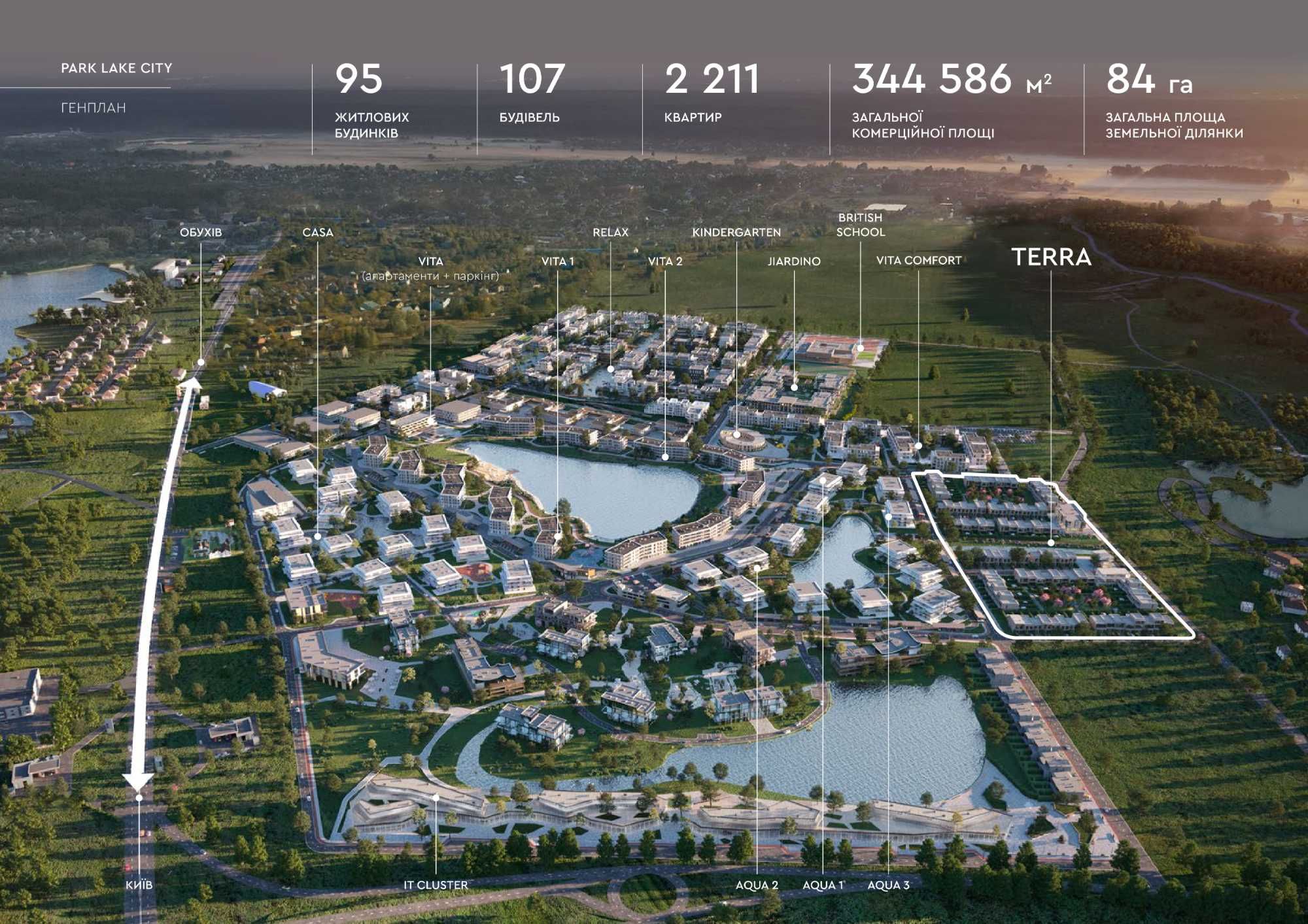 1-кімнатна квартира в заміському ЖК Park Lake City
