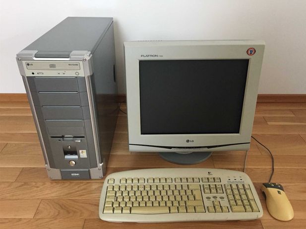 zestaw komputerowy retro