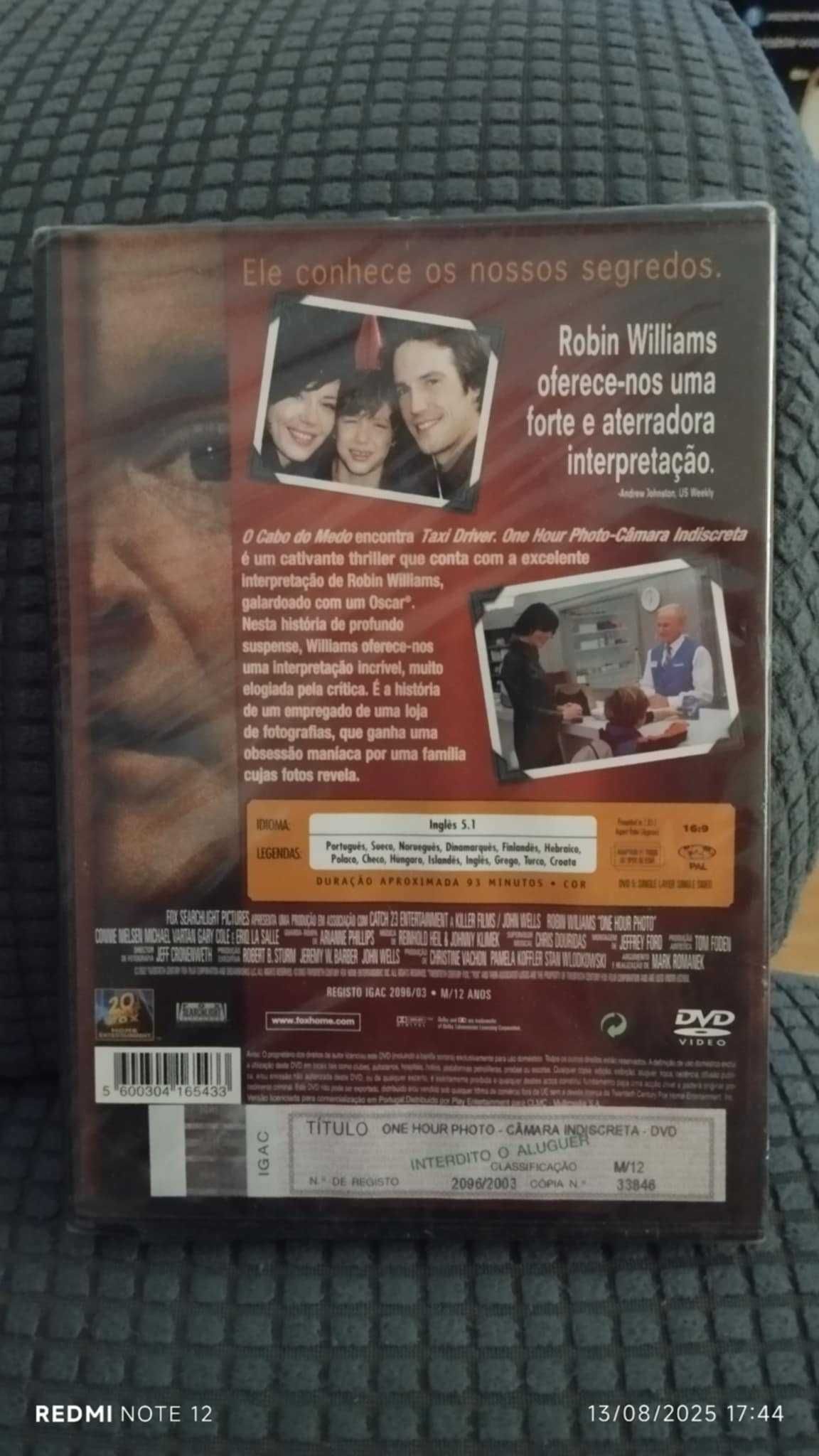 DVD - "One Hour Photo" - Câmara Indiscreta"