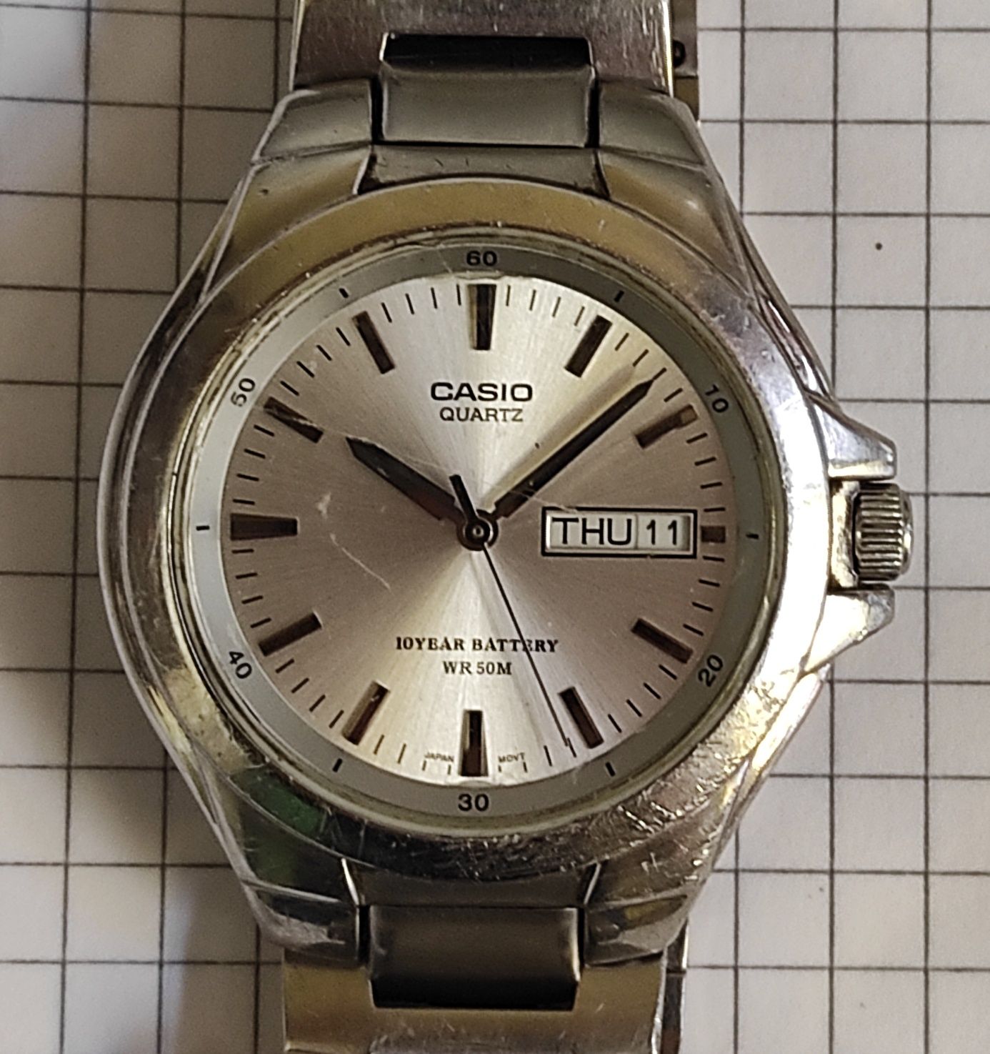 Часы мужские Casio MTP 1228 на ходу