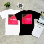 Биг Принт | Футболка Carhartt Red Gradient | С М Л ХЛ | Белая / Черная