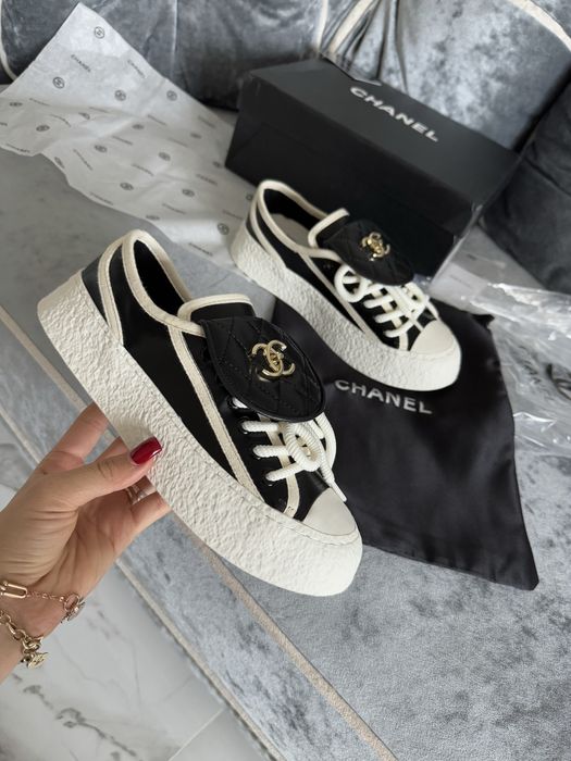 Кеды Chanel черные люкс бренд