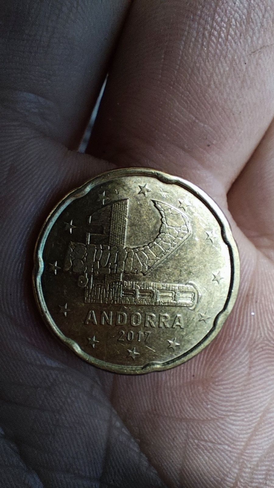 Moeda 20 cêntimos cent Andorra 2017