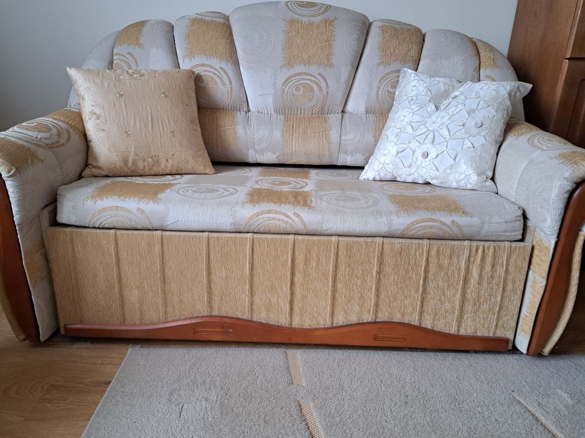Sofa rozkladana ,2 fotele stan idealny