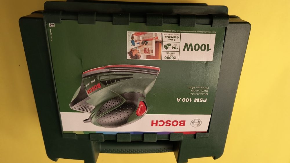 Nowa szlifierka oscylacyjna Bosch PSM 100 A 100W w walizce + akcesoria
