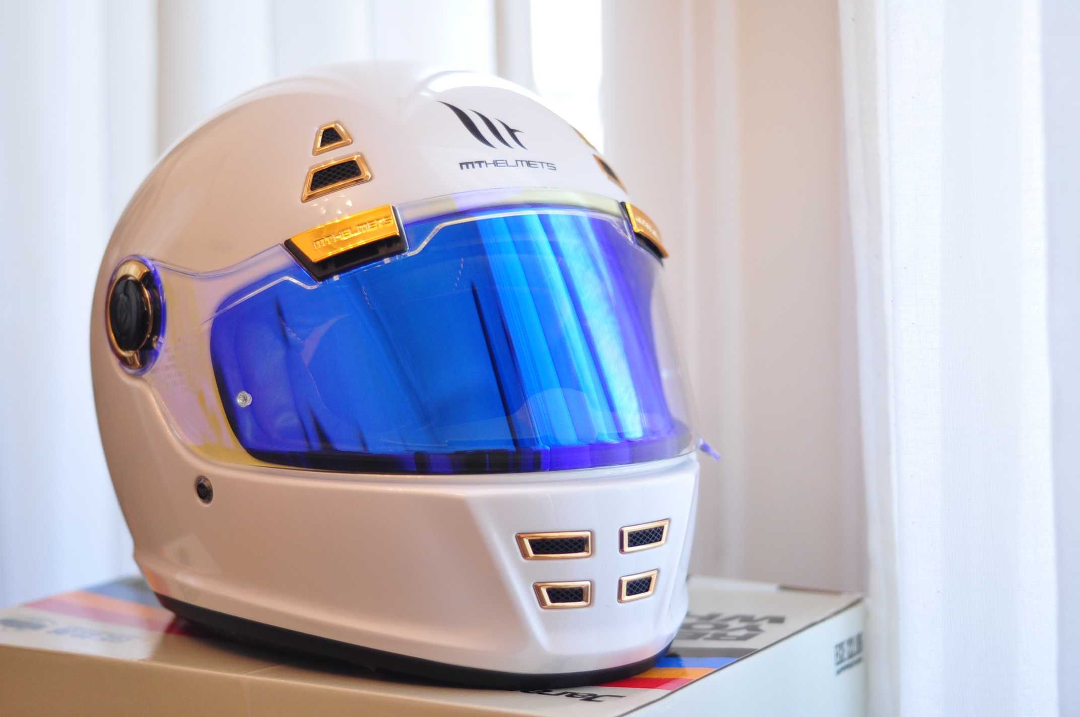 capacete estilo retro vintage Mt Helmets Jarama novo com viseira extra