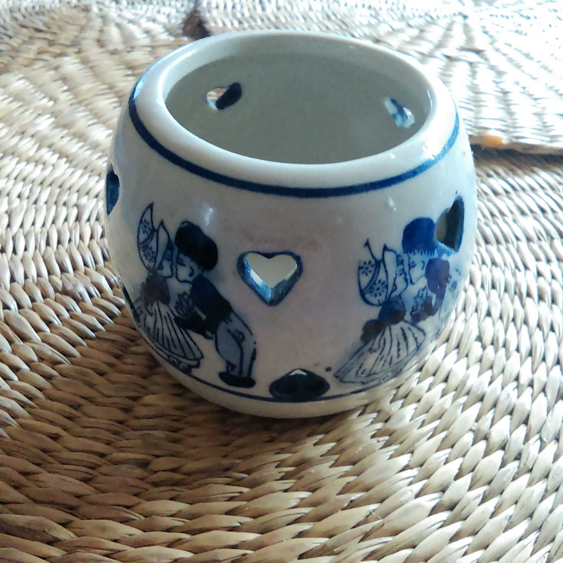 Świecznik tea light, miłość, motyw holenderski. UnikaT.