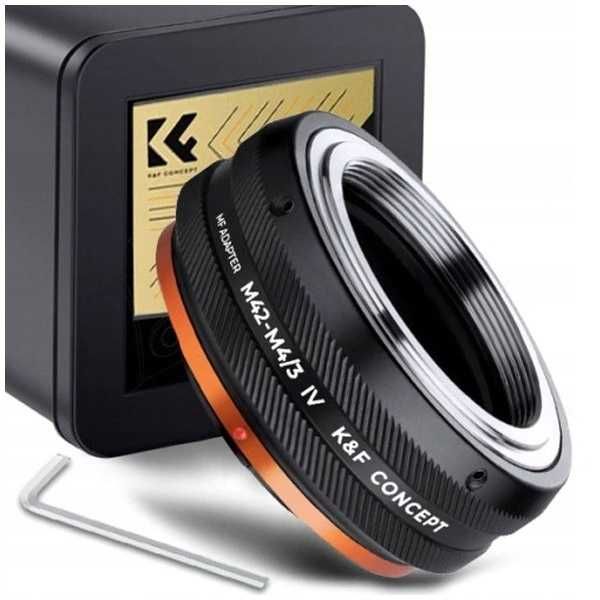 Adapter M42 Micro 4/3 m4/3 Lumix Olympus K&F Concept PRO IV plus klucz