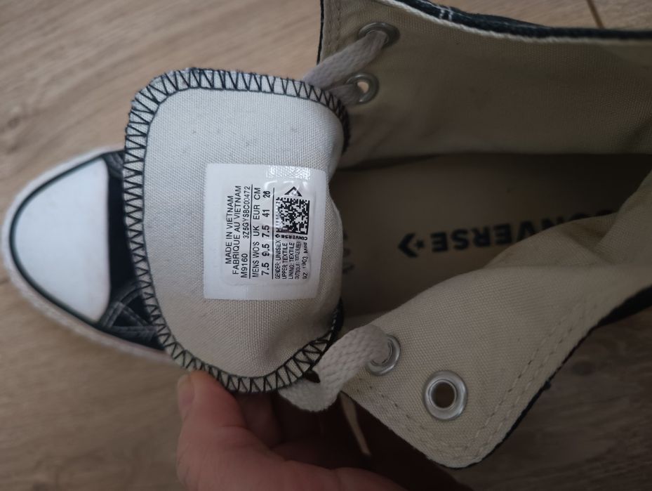 Converse czarne wysokie 41