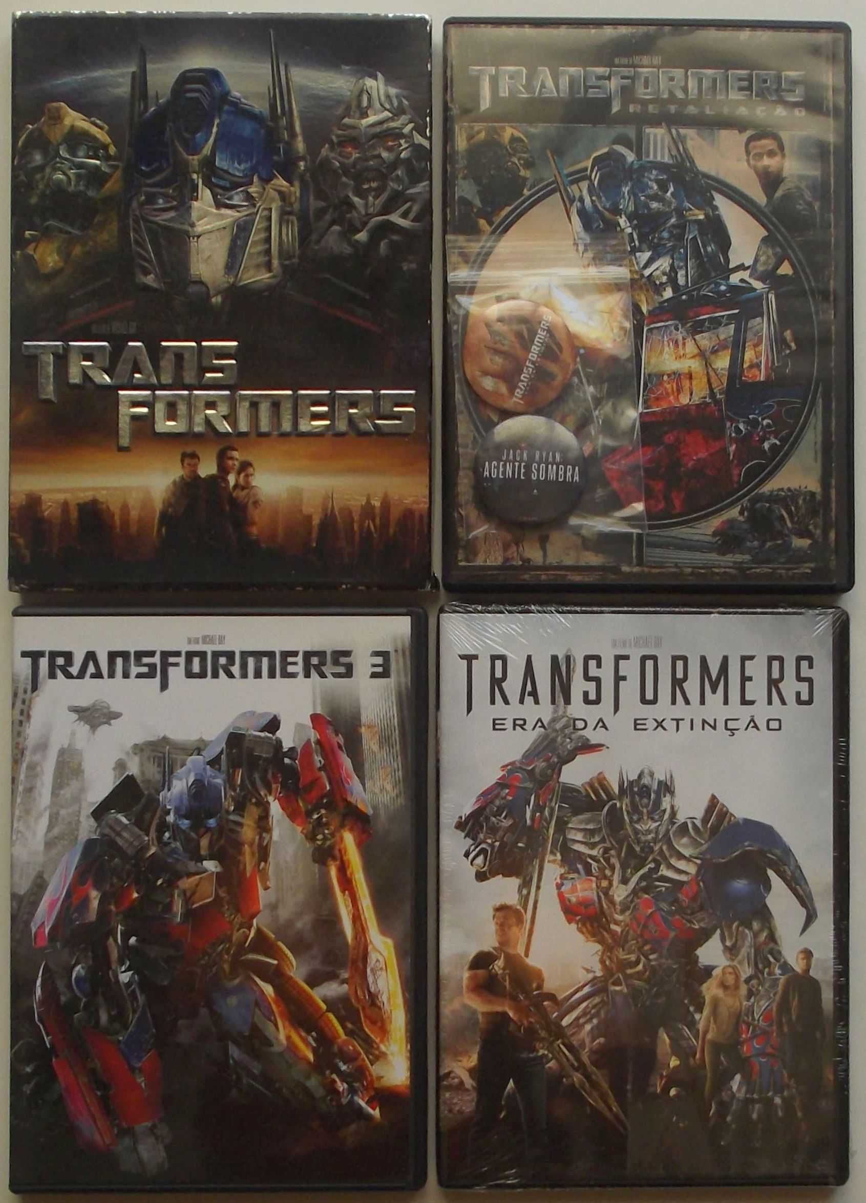 Filmes em DVD Transformers 1, 2, 3 e 4