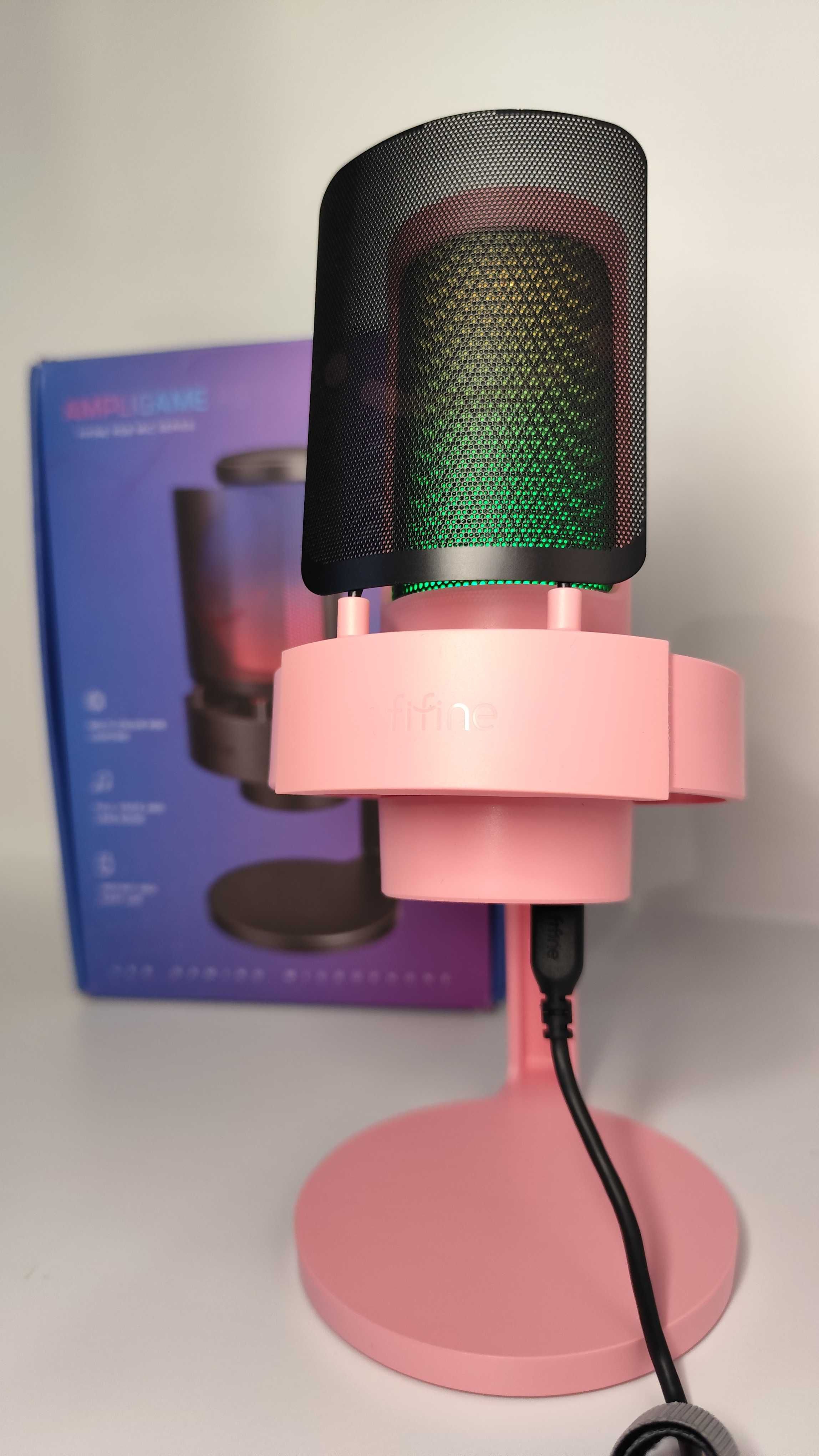 Мікрофон для геймерів стрімів навчання Fifine A8 Ampligame RGB