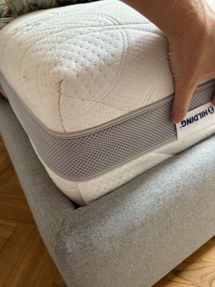 Tapicerowane łóżko NAP z materacem HILDING 160 x 200