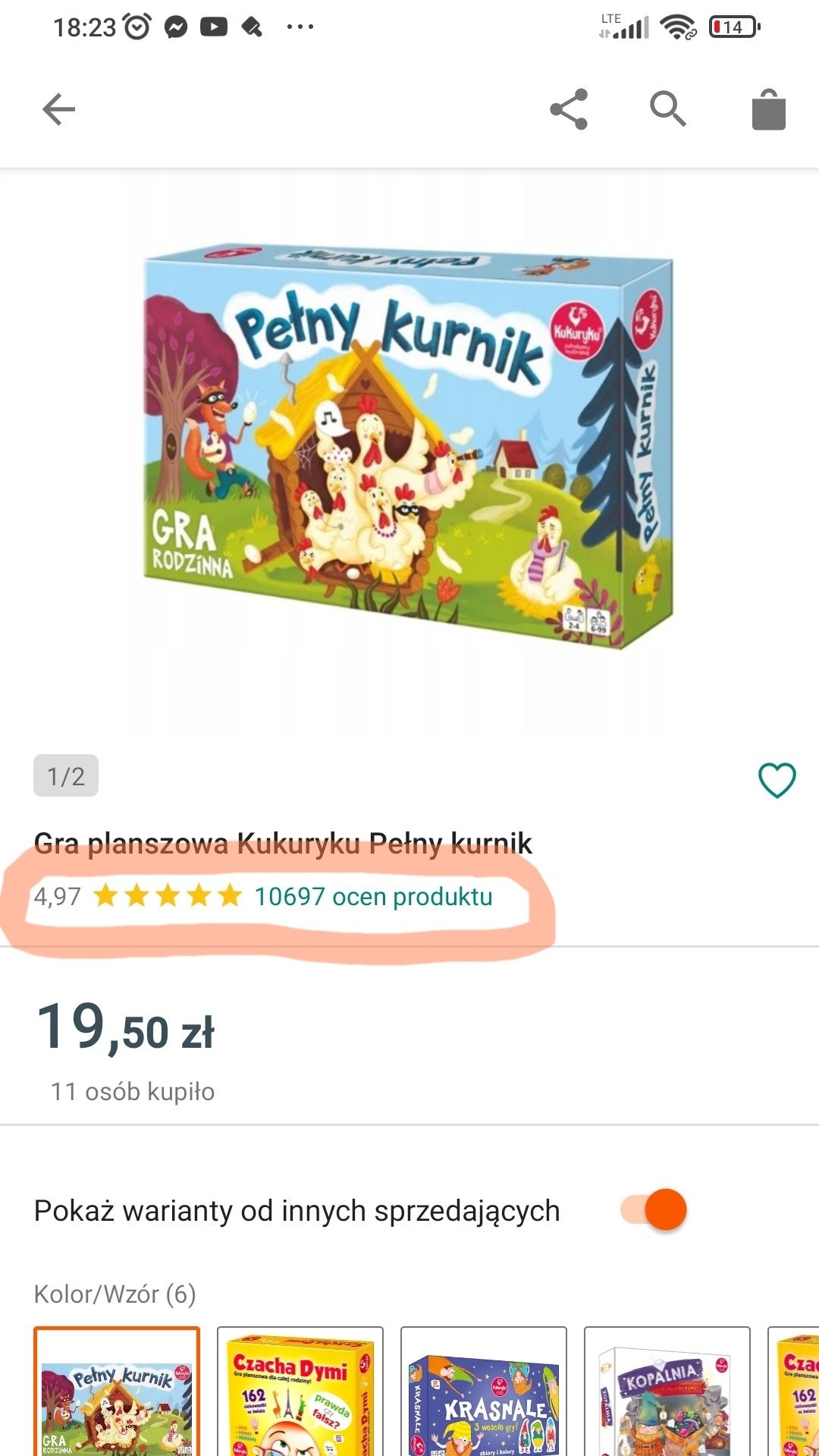 Gra Pełny kurnik, nowa, rewelacja dla dzieci