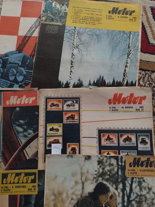 Czasopisma 1962 Motor 15szt