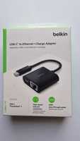 Adapter USB-C do Ethernet z portem ładowania marki Belkin