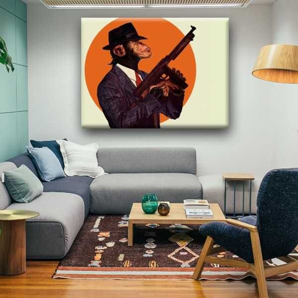 Картина на холсте Gangster monkey 45x60см