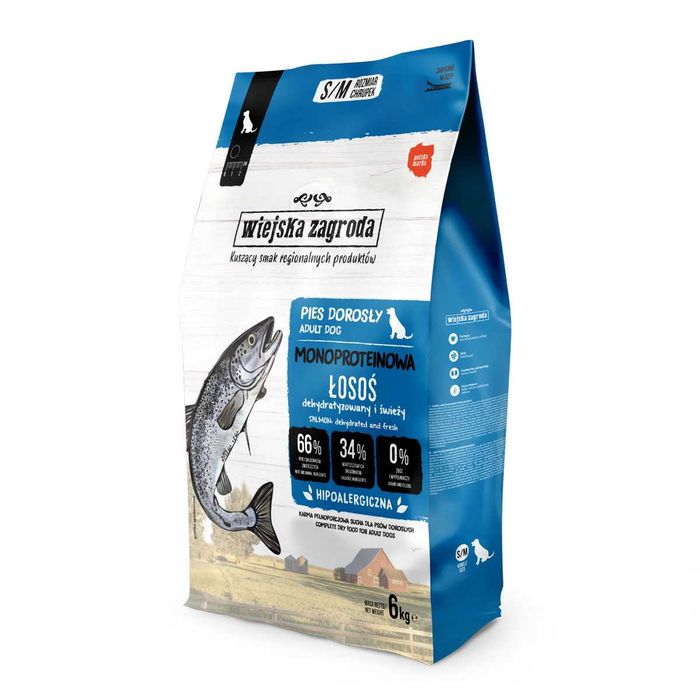Wiejska Zagroda Adult Monoproteinowa z łososiem 6 kg