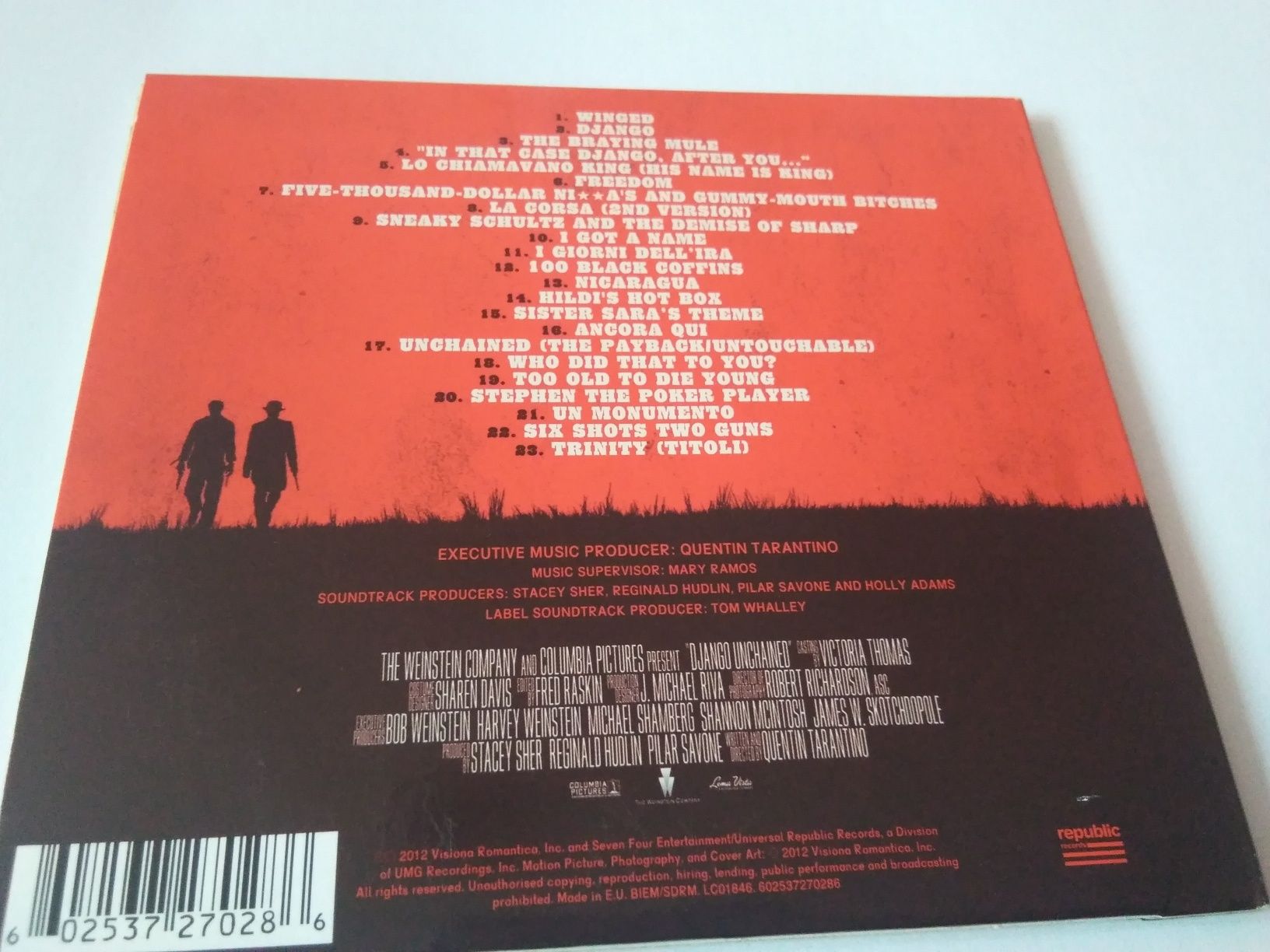 Płyta CD z muzyką filmową Django.