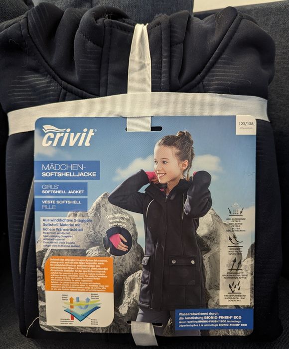 Подовжена куртка softshell, Crivit, р. 122/128