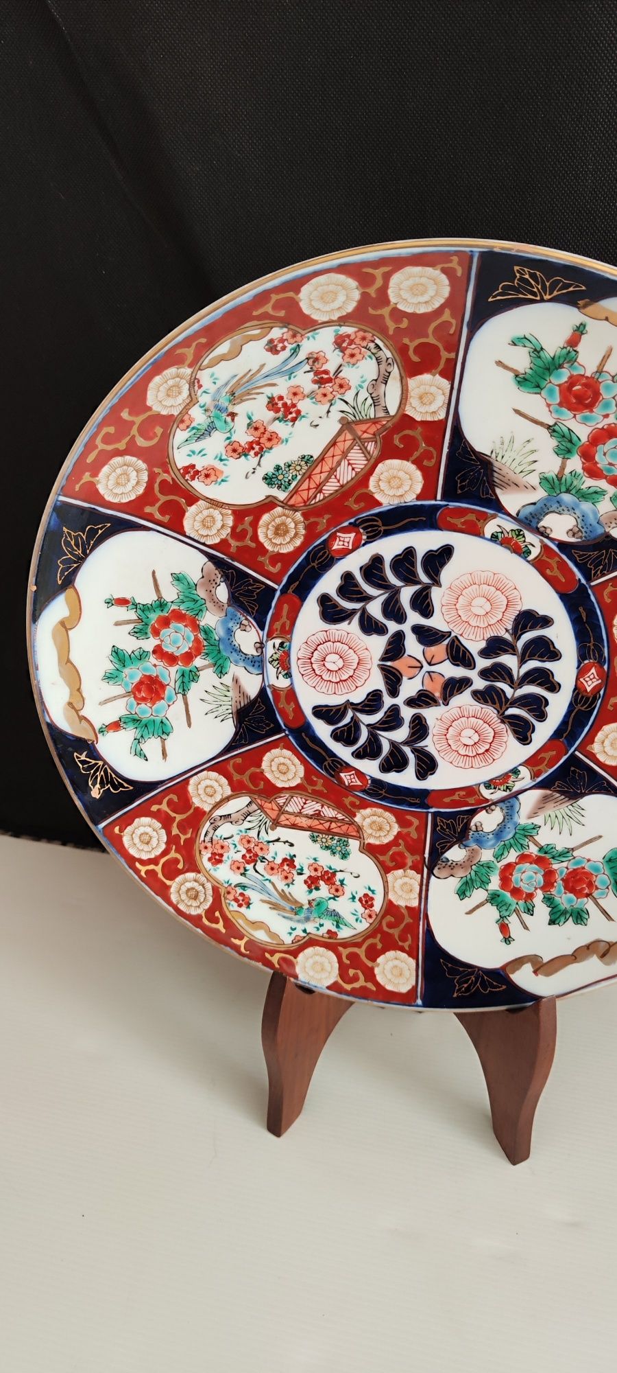 Prato Japonês com decoração policromada imari sec XIX/XX