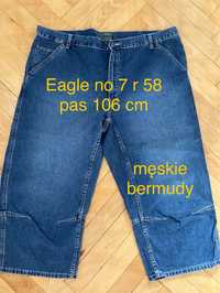 Eagle nr 7 rozm 58 męskie bermudy spodenki szorty jeansowe niebieskie